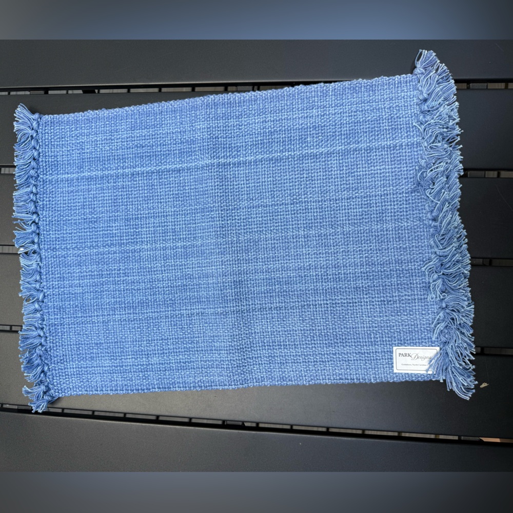 Park Designs Casual Classics Cornflower Blue Woven Placemats, Set of 2